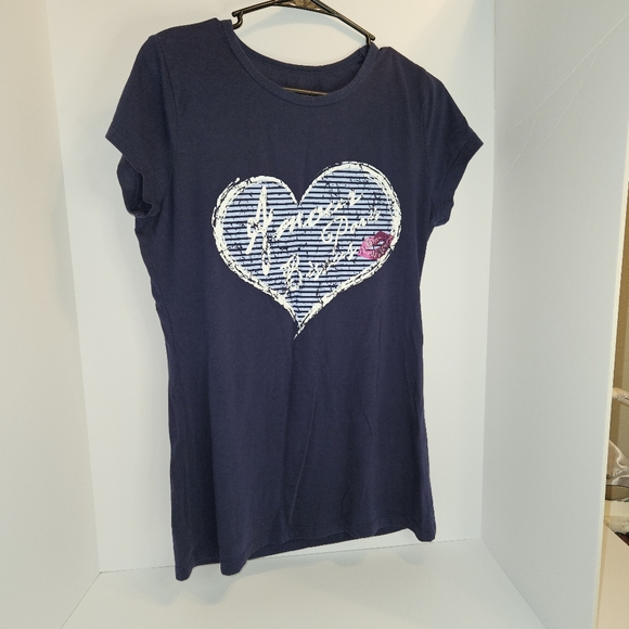 Tops - Very Short Sleeve Amour Paris Shirt Size Medium/Large Junior's No Stains No Tear